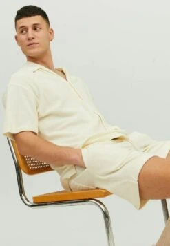 Jack & Jones Kurzarm Klassische - Overhemd - Cloud Dancer -ZALANDO WINKEL d60dbab39d2c4edf95ea2b160ed7a622