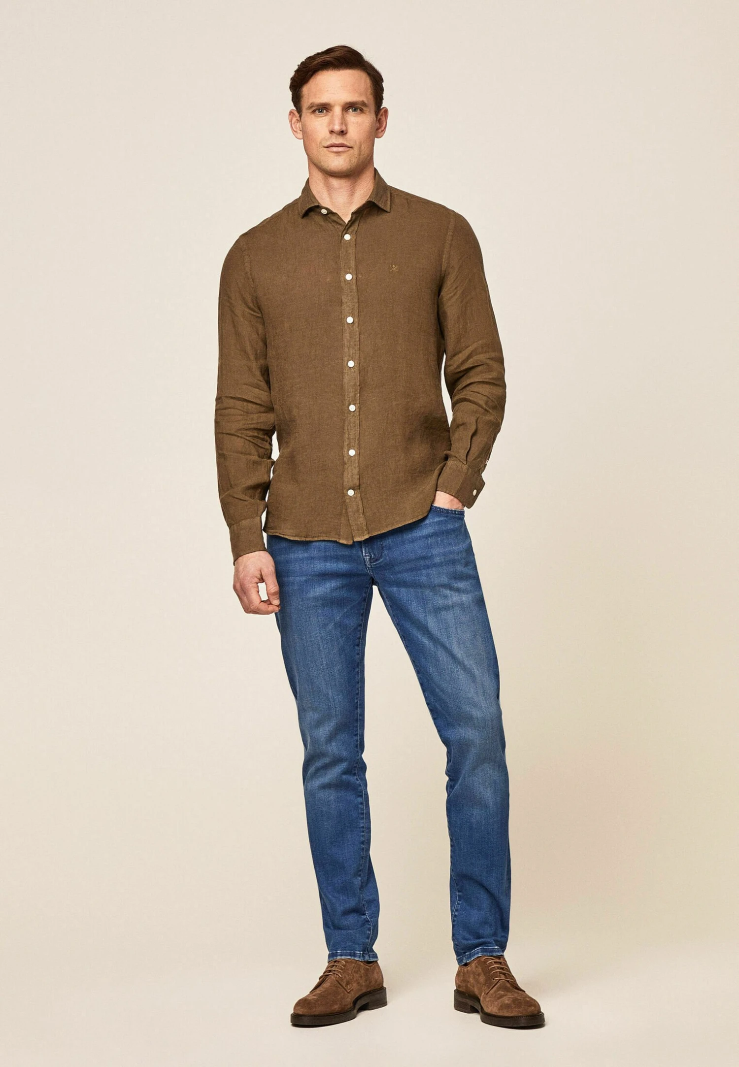 Hackett London Overhemd - Olive 4 Hackett London Overhemd - Olive - Afbeelding 2