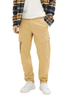 TOM TAILOR Denim Cargobroek - Brown Rice -ZALANDO WINKEL d846633c07c14dbf83c187fbea6c3910