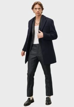 Standard Fit Plain - Mantel - Indigo -ZALANDO WINKEL d90a889b6dae492ca6b9c9395bad4cb8