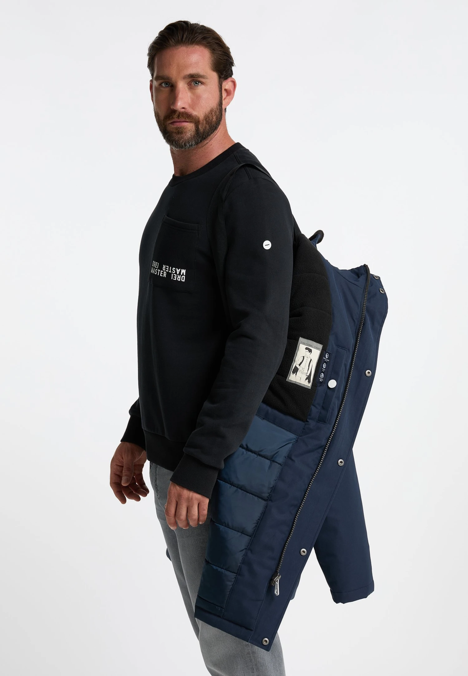 Dreimaster Stormcloud - Winterjas - Dunkelmarine 5 Dreimaster Stormcloud - Winterjas - Dunkelmarine - Afbeelding 3