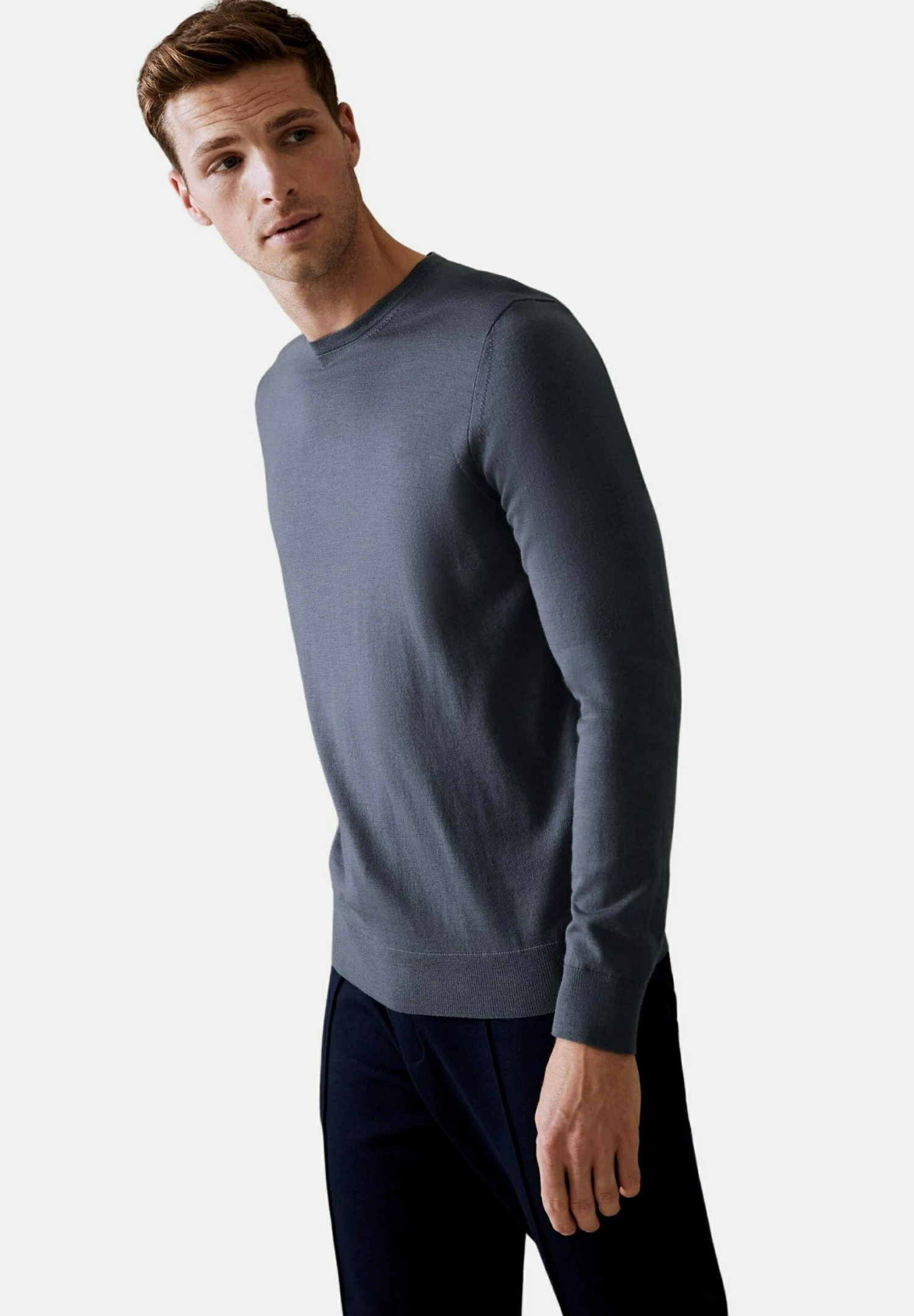 Marks & Spencer Pure Extra Fine Merino Wool Crew Neck - Trui - Light Airforce 3 Marks & Spencer Pure Extra Fine Merino Wool Crew Neck - Trui - Light Airforce