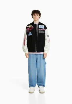 BERSHKA Varsity Patch- Bomberjacks - Black 9 BERSHKA Varsity Patch- Bomberjacks - Black -ZALANDO WINKEL da78aaf8e5614755a3774ad0b5f743bf