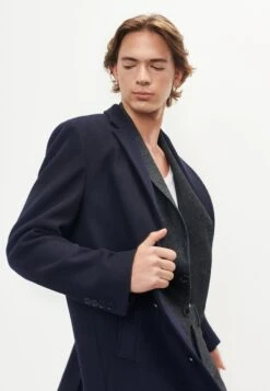 Standard Fit Plain - Mantel - Indigo -ZALANDO WINKEL dc791231a0994a348ea115bf009d67cb