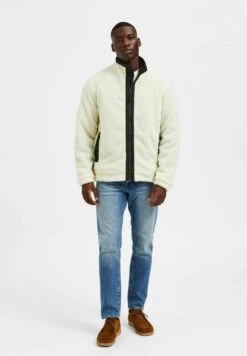 Selected Homme Slhchinook - Fleecejas - Offwhite -ZALANDO WINKEL dcf7f3801e774dabba492538a8738cc8