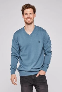 U.S. Polo Assn. Cosmo V-Neck - Trui - China Blue