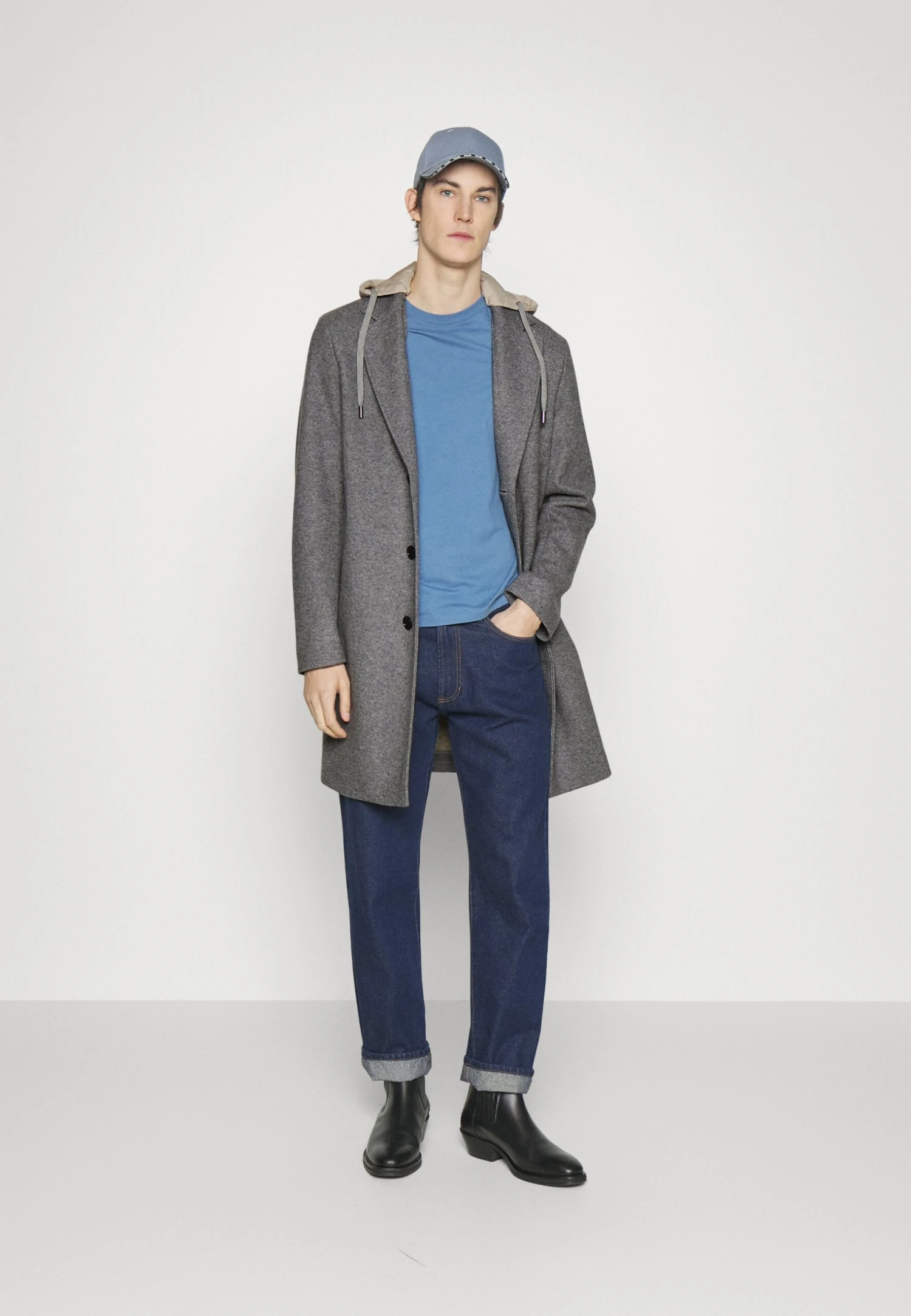 Boss Cam Hood - Halflange Jas - Dark Grey 4 Boss Cam Hood - Halflange Jas - Dark Grey - Afbeelding 2