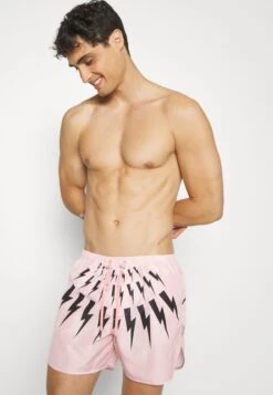 Neil Barrett Slim Double Fairisle Thunderbolt Swim Shorts - Zwemshorts - Rose -ZALANDO WINKEL de188cf136d74fab9d9c4c55fbe83f87