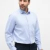 Eterna Struktur Comfort Fit - Zakelijk Overhemd - Hellblau