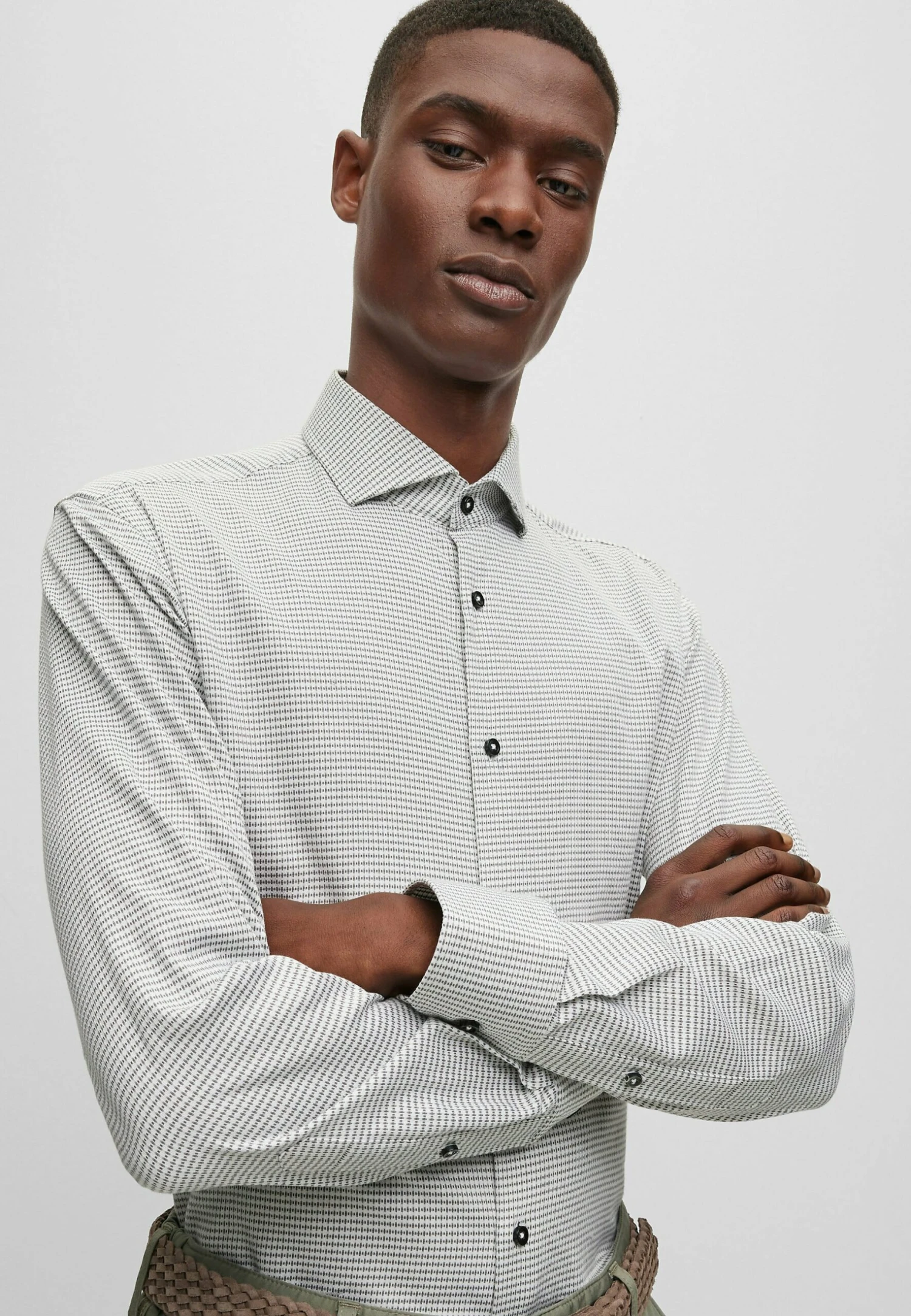 Boss S H-Joe-Spread-C1-222 - Overhemd - Open Green Ten 6 Boss S H-Joe-Spread-C1-222 - Overhemd - Open Green Ten - Afbeelding 4