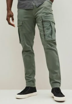 Next Zip Detail Stretch Regular Tapered - Cargobroek - Petrol Green