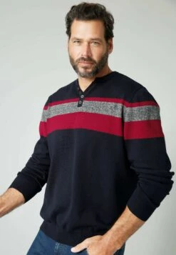 Trui - Marineblau,Rot,Weiß