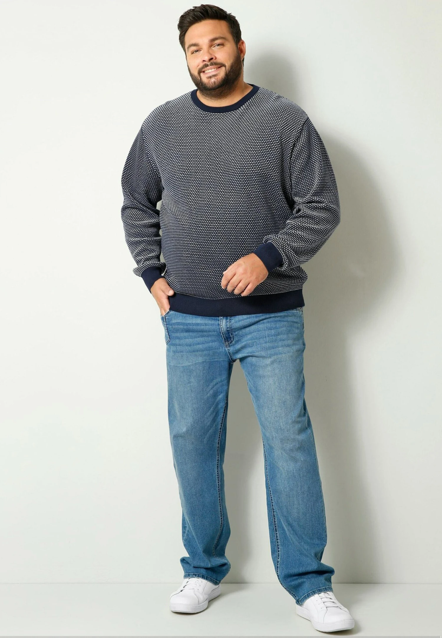 Trui - Marineblau/Off-White 4 Trui - Marineblau/Off-White - Afbeelding 2