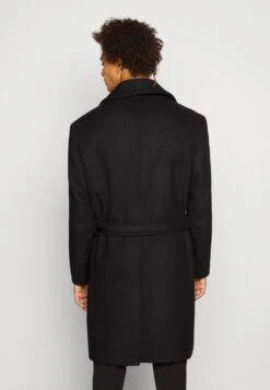 New Belted Coat - Mantel - Black -ZALANDO WINKEL e3306ca9f5c547708a61d609f6ca8fb3