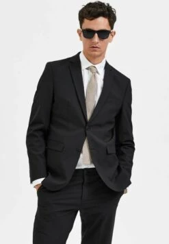 Selected Homme Blazer - Black -ZALANDO WINKEL e50fa729d59a41acbdc81cae39496cac