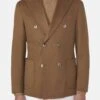 Oscar Jacobson Farris Patch Soft Blazer - Colbert - Nougat Beige
