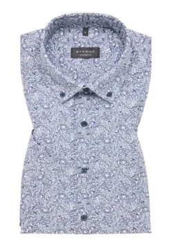 Eterna Seersucker Comfort Fit - Overhemd - Blau -ZALANDO WINKEL e6a7487da01541ff823c194d275184d0