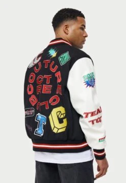 Embroidered Detail Premium Varsity Jacket - Bomberjacks - Black -ZALANDO WINKEL e6de04cc6d3a493aa68ca84c419fb103