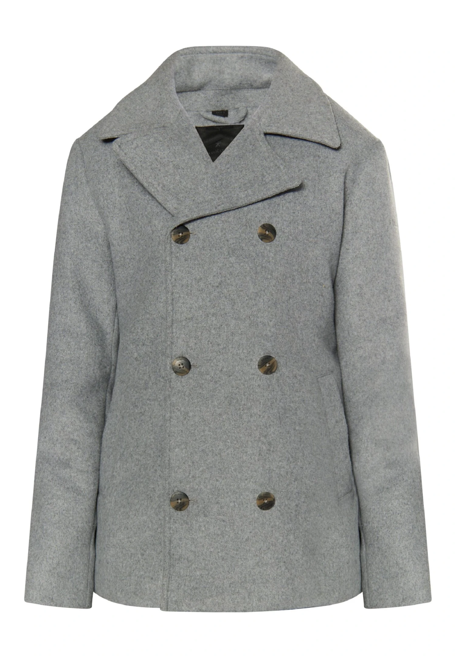 Dreimaster Aus Misch Casnagie - Halflange Jas - Grau Melange 7 Dreimaster Aus Misch Casnagie - Halflange Jas - Grau Melange - Afbeelding 5