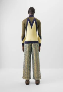 Trui - Bottle Green/Yellow Wool -ZALANDO WINKEL e7590ffe4ba544cf8da41573728a94d0