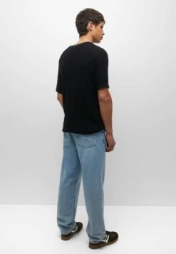 PULL & BEAR Short Sleeve- Trui - Black -ZALANDO WINKEL e804b1888b5e485385407749f61361d2