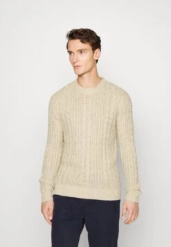 Selected Homme Slhhenry Cable Crew Neck - Trui - Oatmeal -ZALANDO WINKEL ea6c1b293cce45a4bcbdc9ea3ee84843