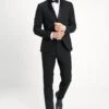 Basic Plain Black Tux Suit Slim Fit - Kostuum - Black 2 Basic Plain Black Tux Suit Slim Fit - Kostuum - Black -ZALANDO WINKEL eb6e2f4ccba64f759b1327f1998f9617