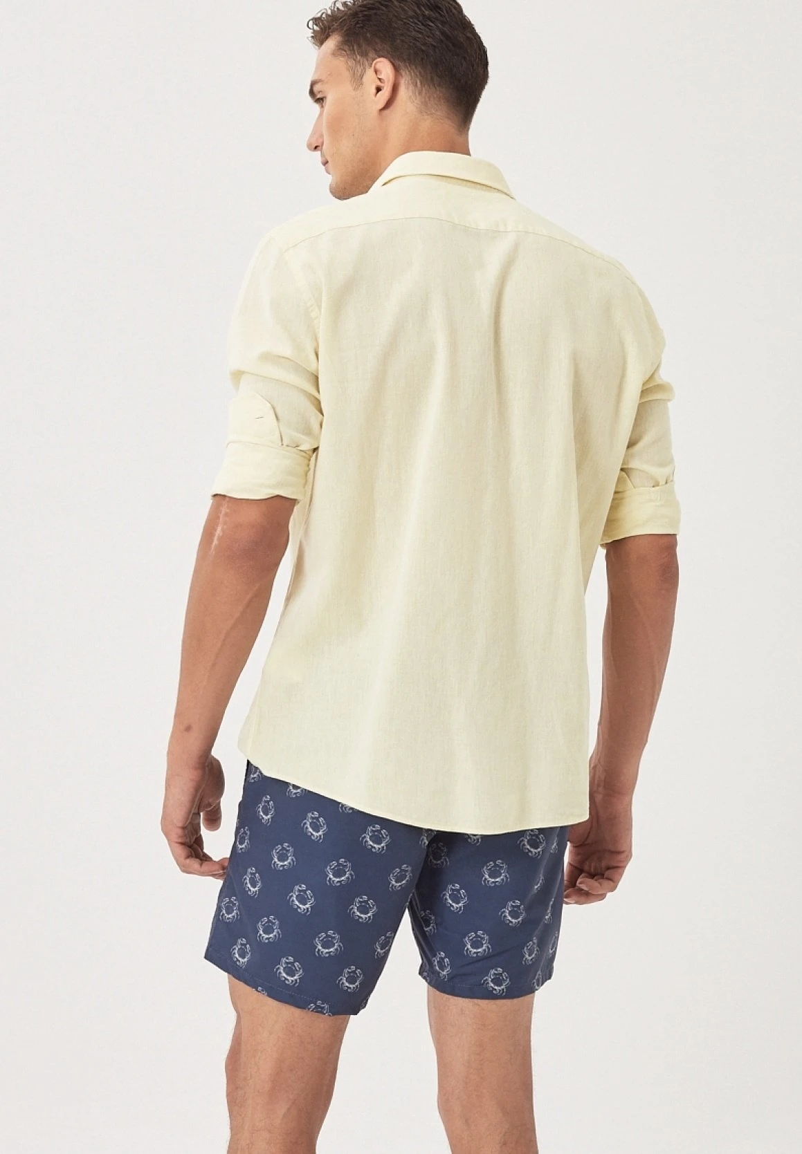 Standard Fit- Zwemshorts - Navy Blue Beige 4 Standard Fit- Zwemshorts - Navy Blue Beige - Afbeelding 2