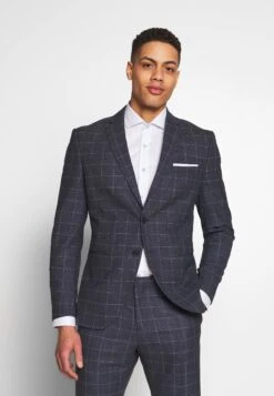 Selected Homme Slhslim Mazeair Check Suit - Kostuum - Dark Blue/White -ZALANDO WINKEL ed1a17cbc1d649b993760936f6085470