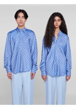 Blake Shirt Unisex - Overhemdblouse - Bonnie Blue/White