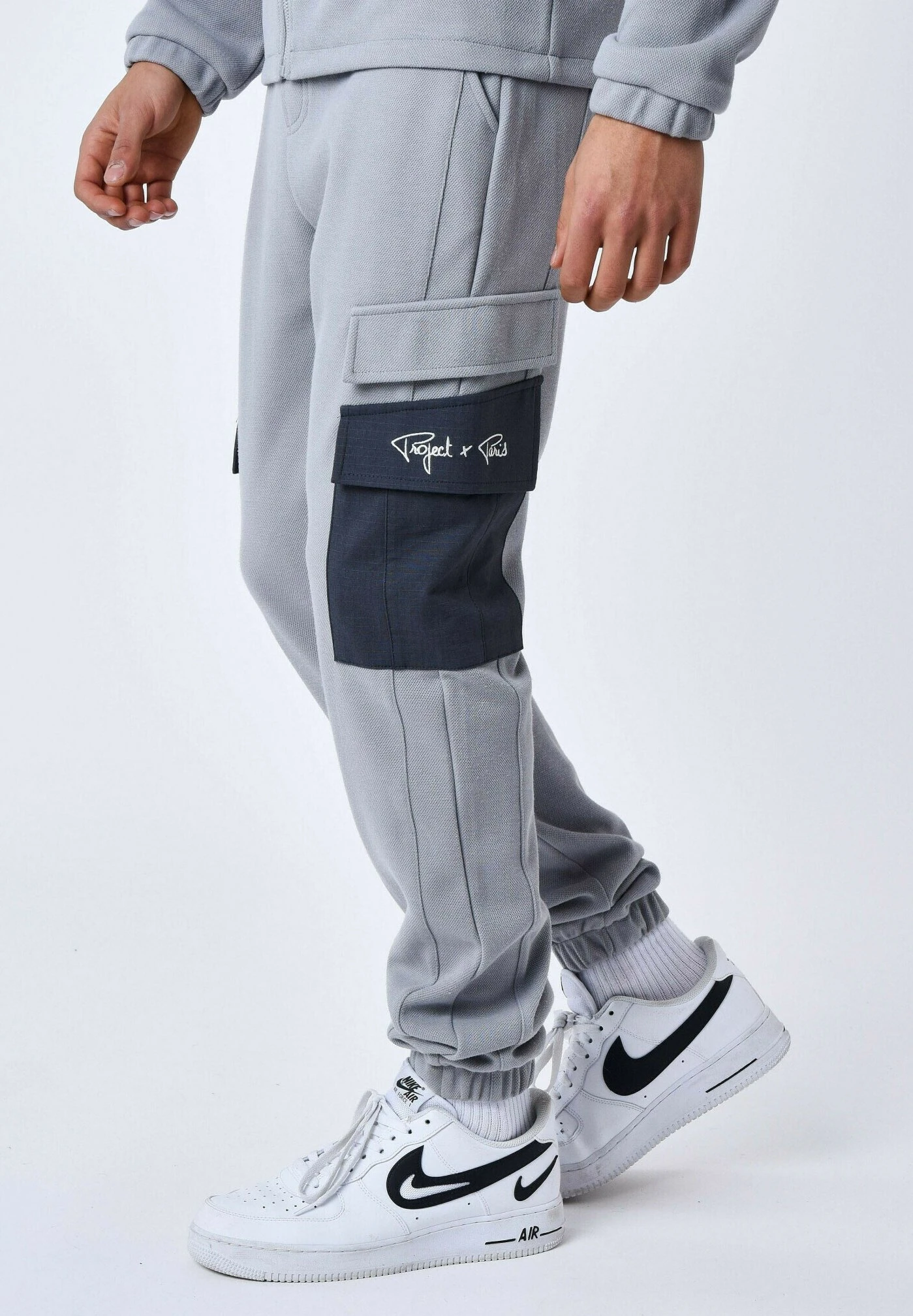 De Jogging Bi-Matière A Poches - Cargobroek - Gris Clair 7 De Jogging Bi-Matière A Poches - Cargobroek - Gris Clair - Afbeelding 5