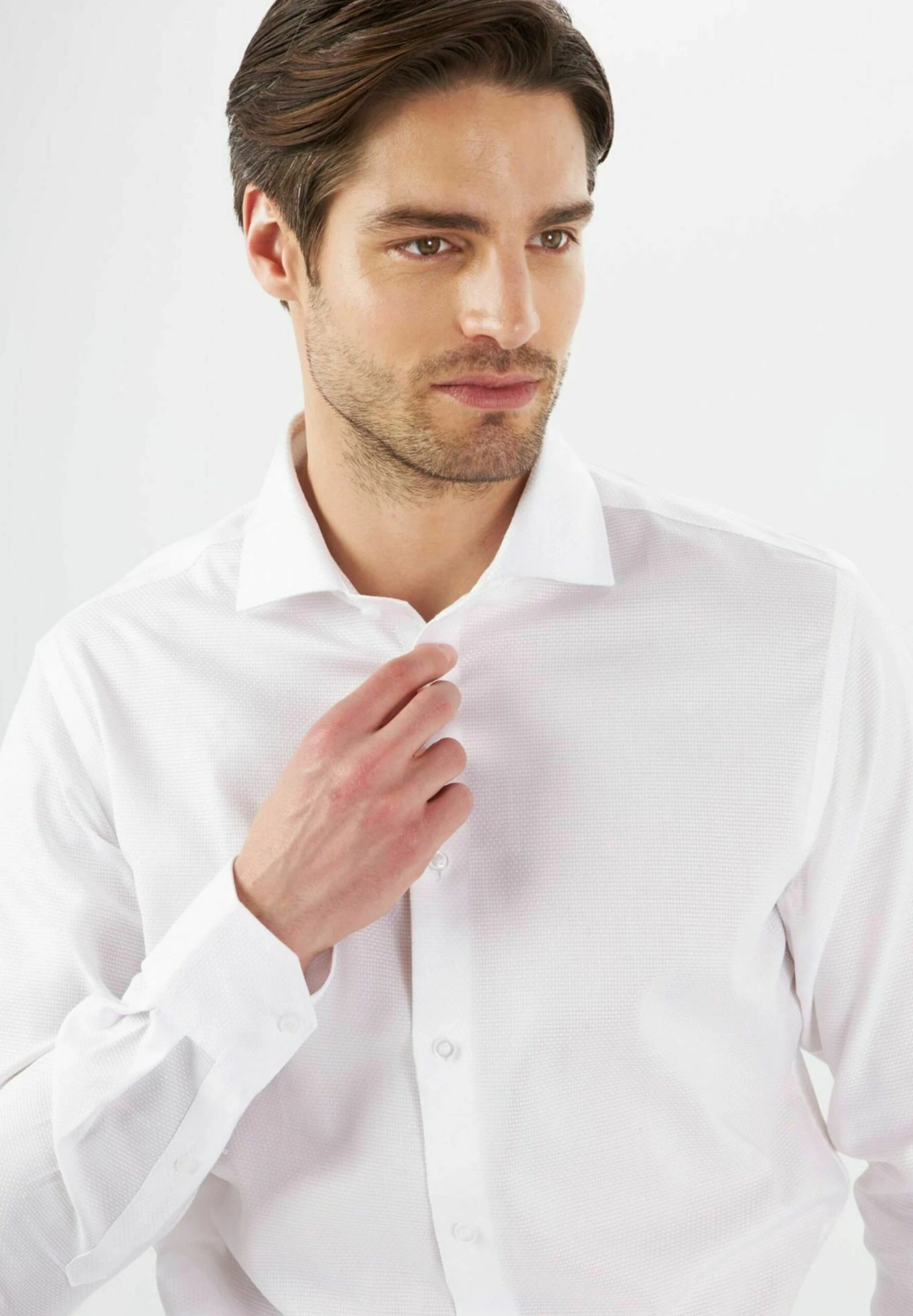 No Iron- Overhemd - Bianco 5 No Iron- Overhemd - Bianco - Afbeelding 3