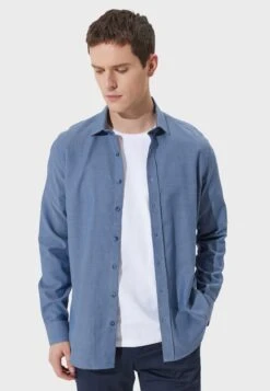 Dobby Weave - Overhemd - Blue Navy Blue -ZALANDO WINKEL f06b2186cd75404891eada68222f41c6