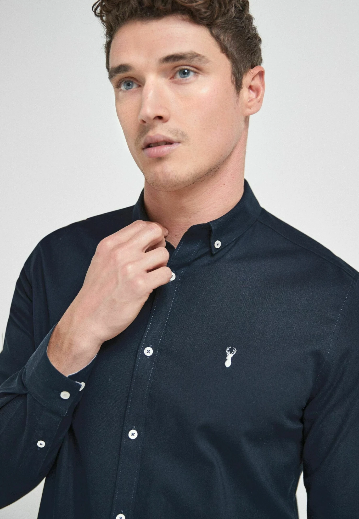 Next Long Sleeve Stretch Oxford Regular Fit - Overhemd - Navy Blue 6 Next Long Sleeve Stretch Oxford Regular Fit - Overhemd - Navy Blue - Afbeelding 4