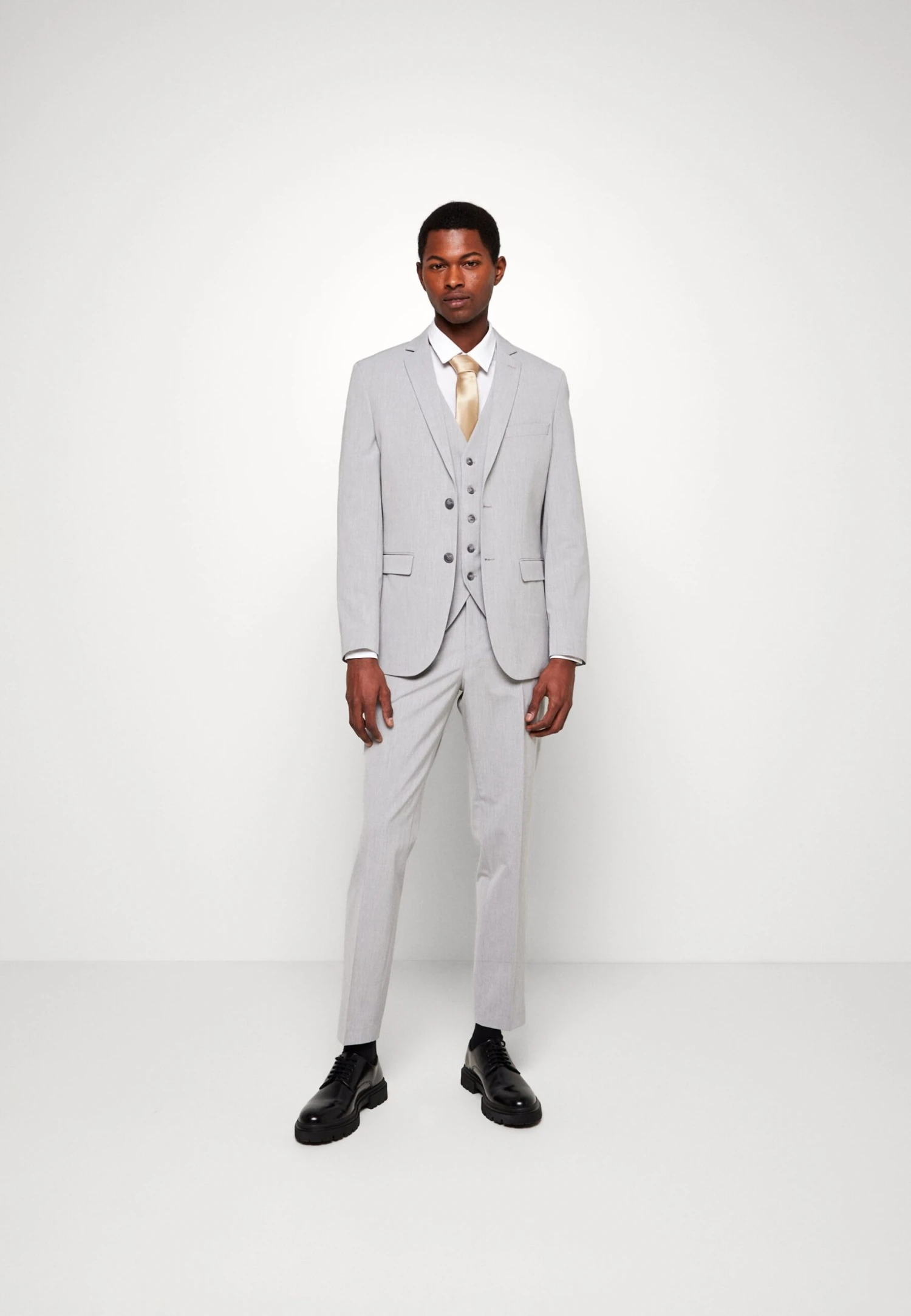 Selected Homme Slhslim Liam - Gilet - Light Grey Melange 4 Selected Homme Slhslim Liam - Gilet - Light Grey Melange - Afbeelding 2