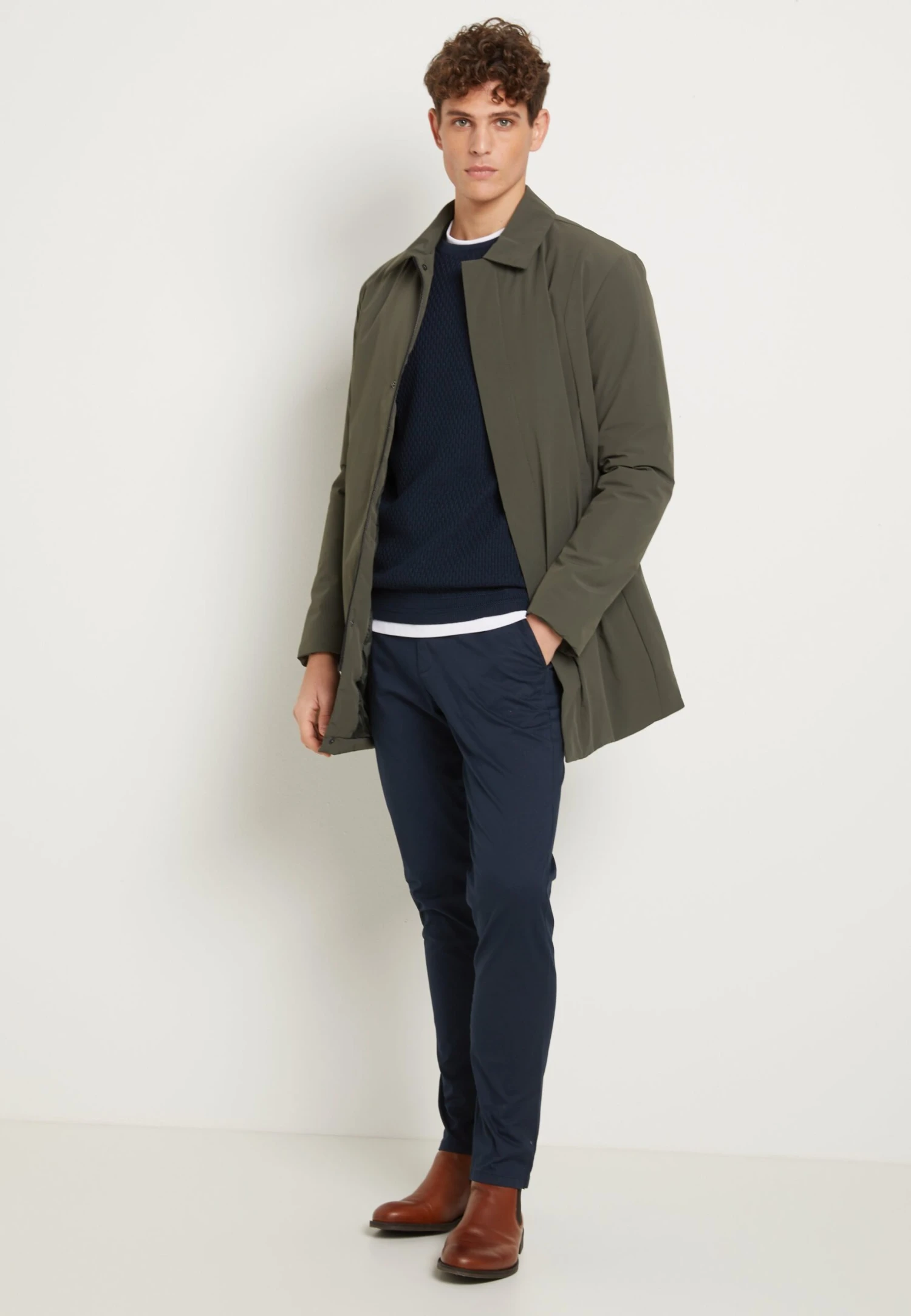 Selected Homme Slhberg Crew Neck B Noos - Trui - Navy Blazer/Melange 4 Selected Homme Slhberg Crew Neck B Noos - Trui - Navy Blazer/Melange - Afbeelding 2