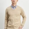 Standard Fit Basic V-Neck - Trui - Beige -ZALANDO WINKEL f9eae9ca6b20473387fd57610b902361