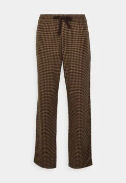Les Deux Patrick Houndstooth Pants - Broek - Coffee Brown/Dark Sand -ZALANDO WINKEL fa4266a40acf478bbc46c4399770be42