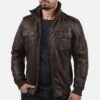 Solid Sdfamash - Leren Jas - Brown -ZALANDO WINKEL fb054788692542efb9cecdbd5446035d