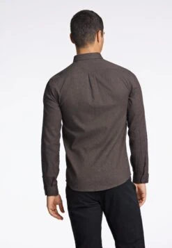 Lindbergh Mouliné Stretch- Overhemd - Deep Brown -ZALANDO WINKEL fb76d2715c884714bf52915a77f07a4d