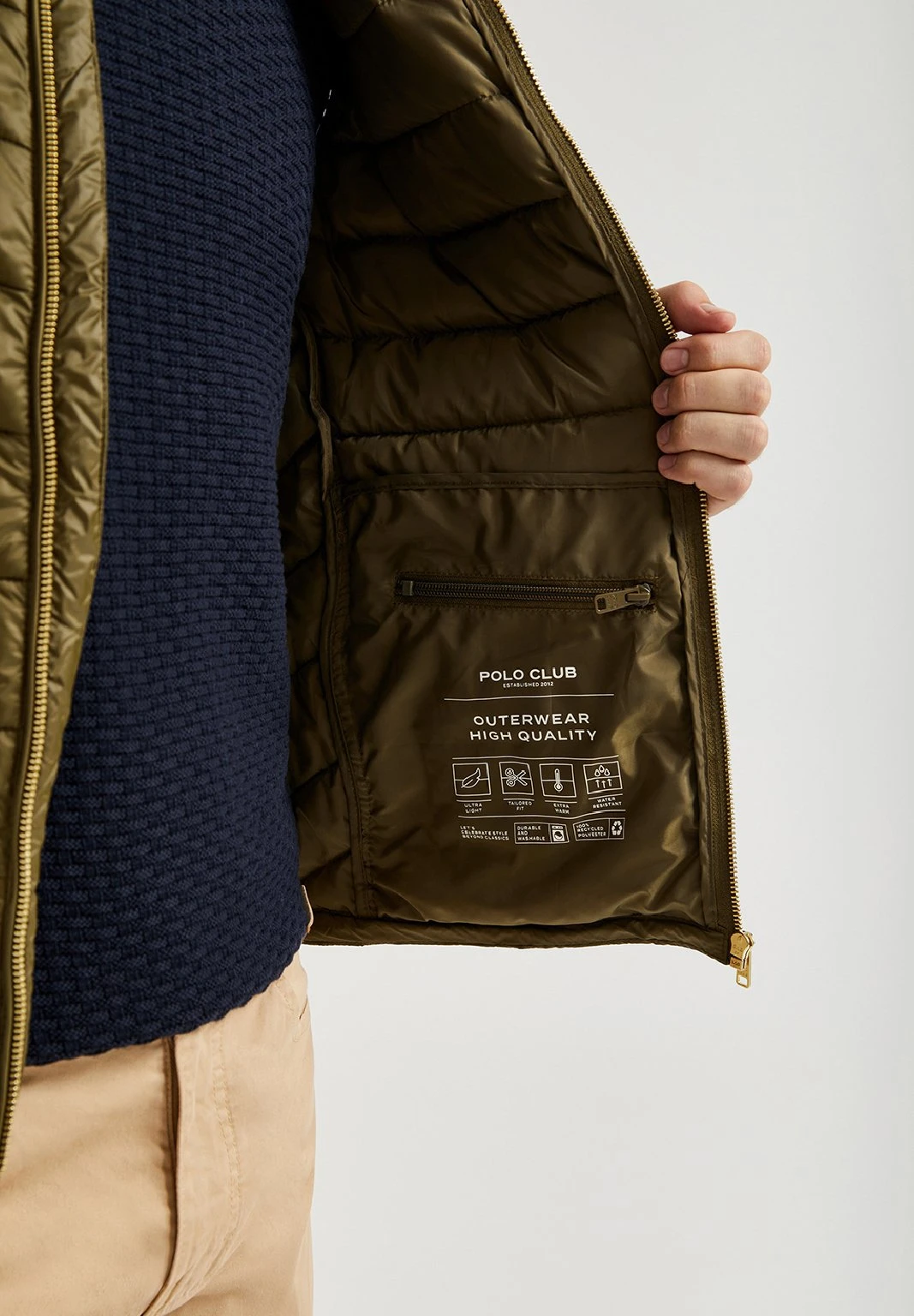 POLO CLUB Ultralight Pavel - Bodywarmer - Dark Olive 6 POLO CLUB Ultralight Pavel - Bodywarmer - Dark Olive - Afbeelding 4