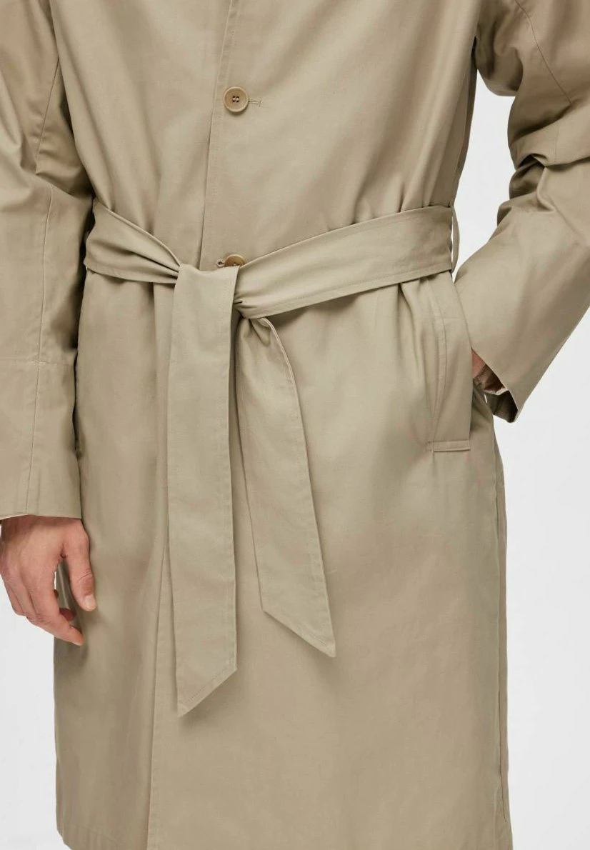 Selected Homme Klassischer - Trenchcoat - Chinchilla 6 Selected Homme Klassischer - Trenchcoat - Chinchilla - Afbeelding 4