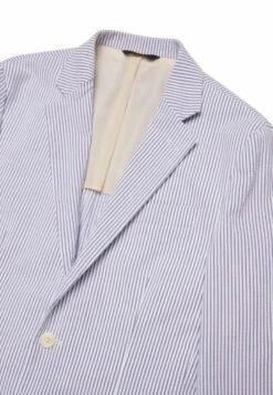 Milano Fit Seersucker - Halflange Jas - Blue -ZALANDO WINKEL ff8804c455b643a68b7cebe5dd467132